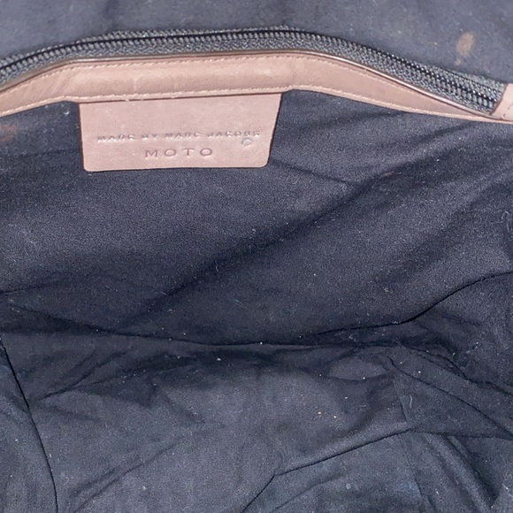 Marc By Marc Jacobs Moto Tie Dye Mauve Leather Large Hobo Bag EUC - Picture 3 of 12